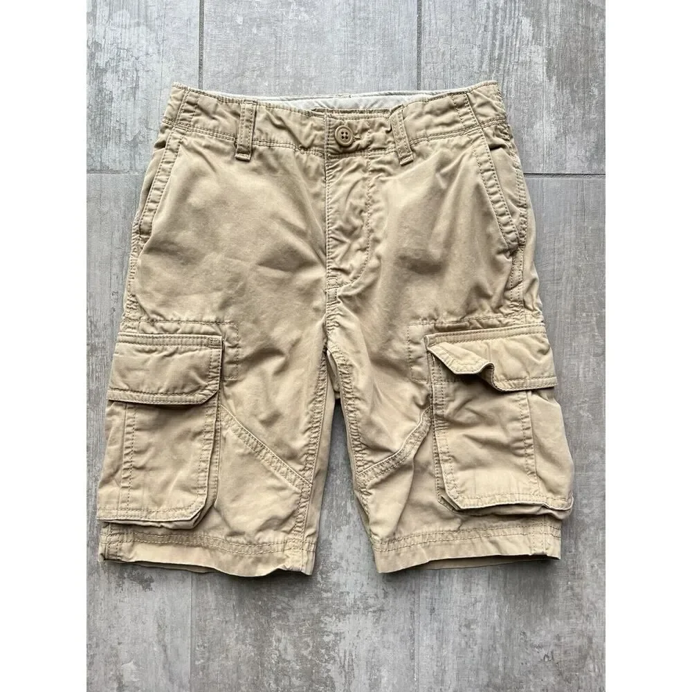 Gap Kids Boy Cargo Shorts Khaki Chino Tan Everyday Casual Ranger 7 Regular